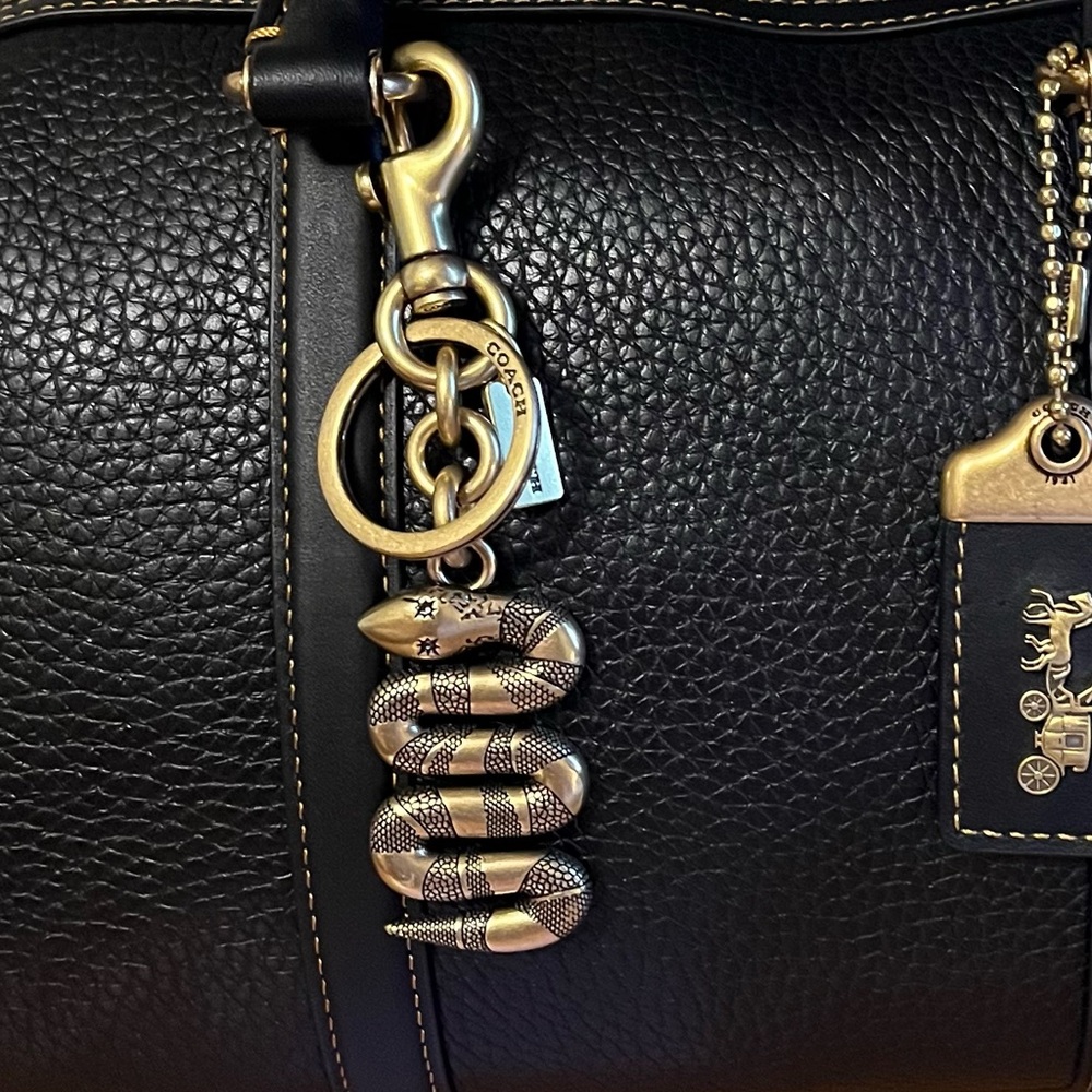 Coach Gold Snake Keychain